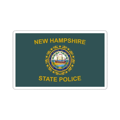 Flag of the New Hampshire State Police (United States) STICKER Vinyl Kiss-Cut Decal 3 Inch White - The Sticker Space