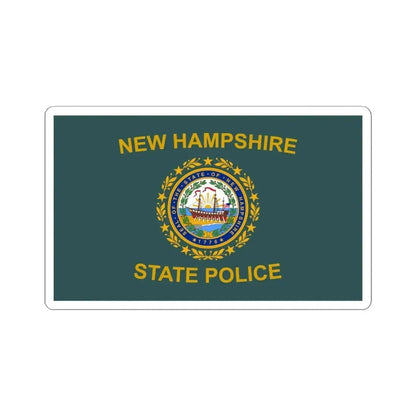 Flag of the New Hampshire State Police (United States) STICKER Vinyl Kiss-Cut Decal 4 Inch White - The Sticker Space