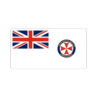 Flag of the New South Wales Ambulance Service (Australia) STICKER Vinyl Kiss-Cut Decal 2 Inch White - The Sticker Space