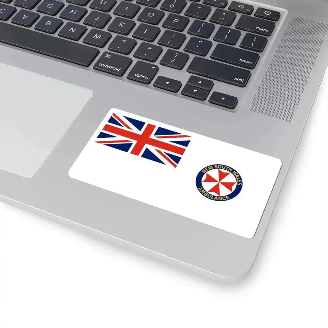 Flag of the New South Wales Ambulance Service (Australia) STICKER Vinyl Kiss-Cut Decal - The Sticker Space