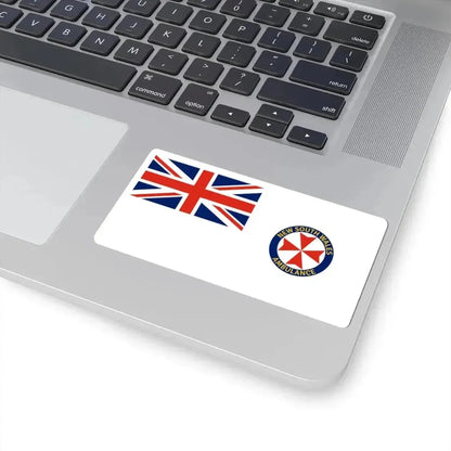 Flag of the New South Wales Ambulance Service (Australia) STICKER Vinyl Kiss-Cut Decal - The Sticker Space