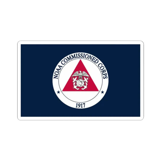 Flag of the NOAA Commissioned Officer Corps (United States) STICKER Vinyl Kiss-Cut Decal 2 Inch White - The Sticker Space