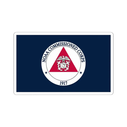 Flag of the NOAA Commissioned Officer Corps (United States) STICKER Vinyl Kiss-Cut Decal 3 Inch White - The Sticker Space