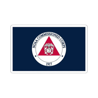Flag of the NOAA Commissioned Officer Corps (United States) STICKER Vinyl Kiss-Cut Decal 6 Inch White - The Sticker Space