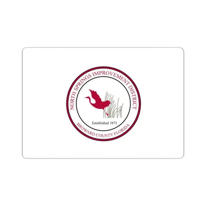 Flag of the North Springs Improvement District Florida (United States) STICKER Vinyl Kiss-Cut Decal 2 Inch White - The Sticker Space