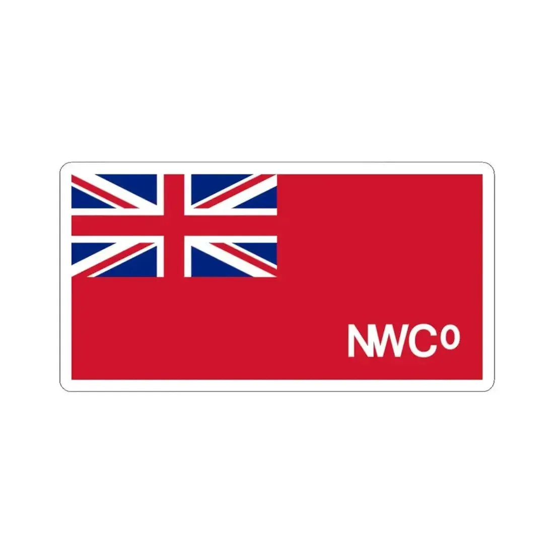 Flag of the North West Company Post-1801 (Canada) STICKER Vinyl Kiss-Cut Decal 3 Inch White - The Sticker Space