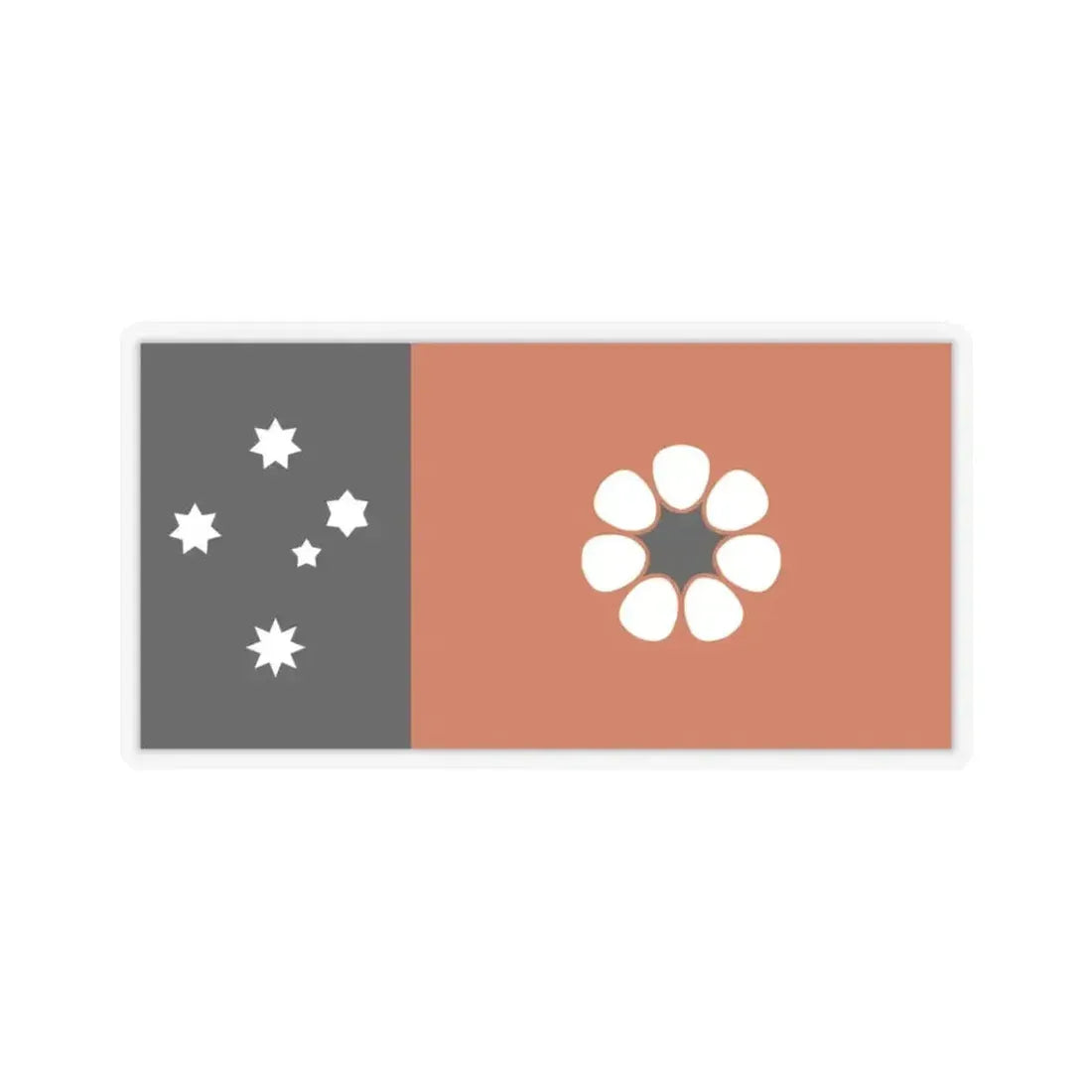 Flag of the Northern Territory Australia - STICKER Vinyl Kiss-Cut Decal 3 Inch Transparent - The Sticker Space