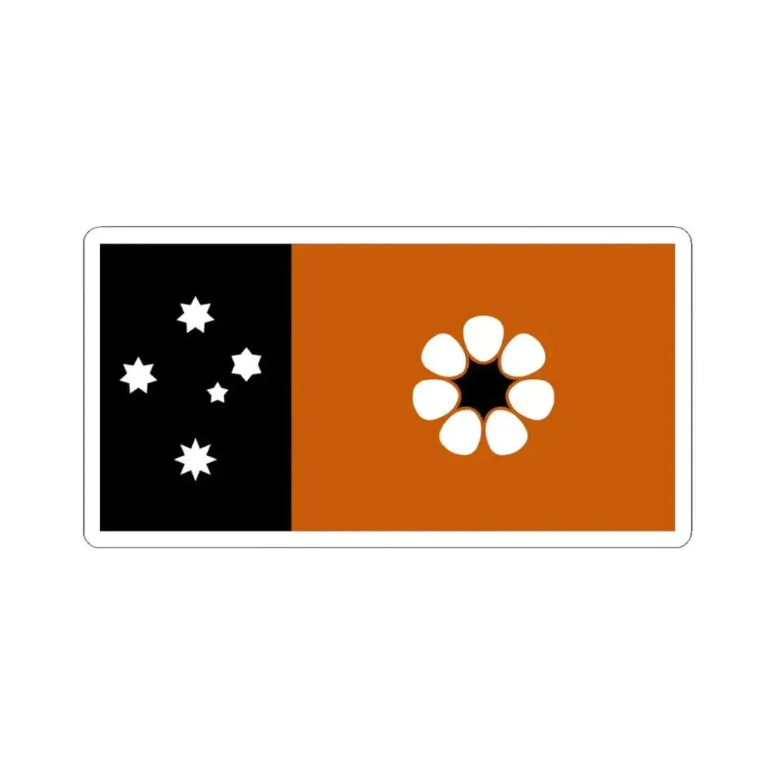 Flag of the Northern Territory Australia - STICKER Vinyl Kiss-Cut Decal 3 Inch White - The Sticker Space