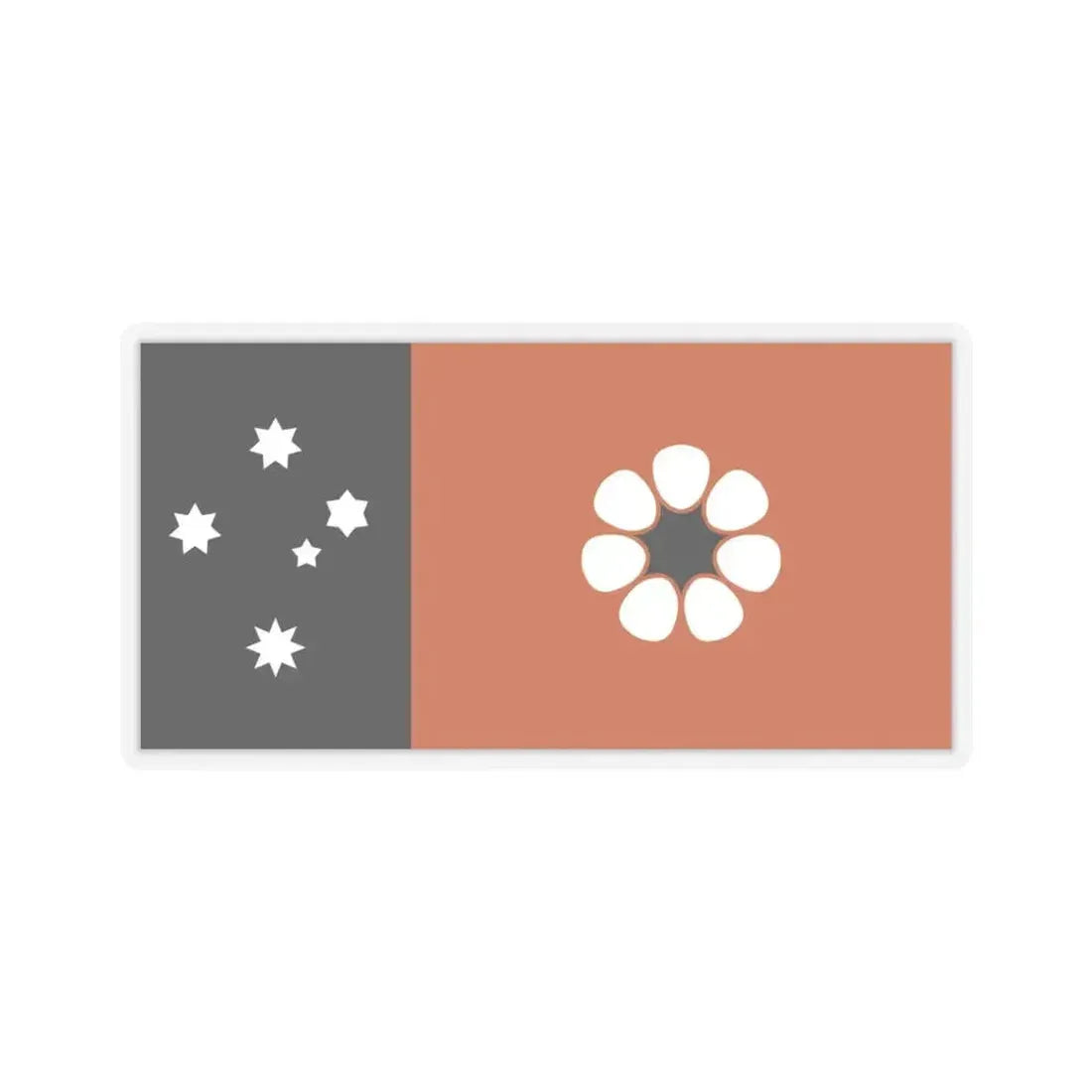 Flag of the Northern Territory Australia - STICKER Vinyl Kiss-Cut Decal 4 Inch Transparent - The Sticker Space