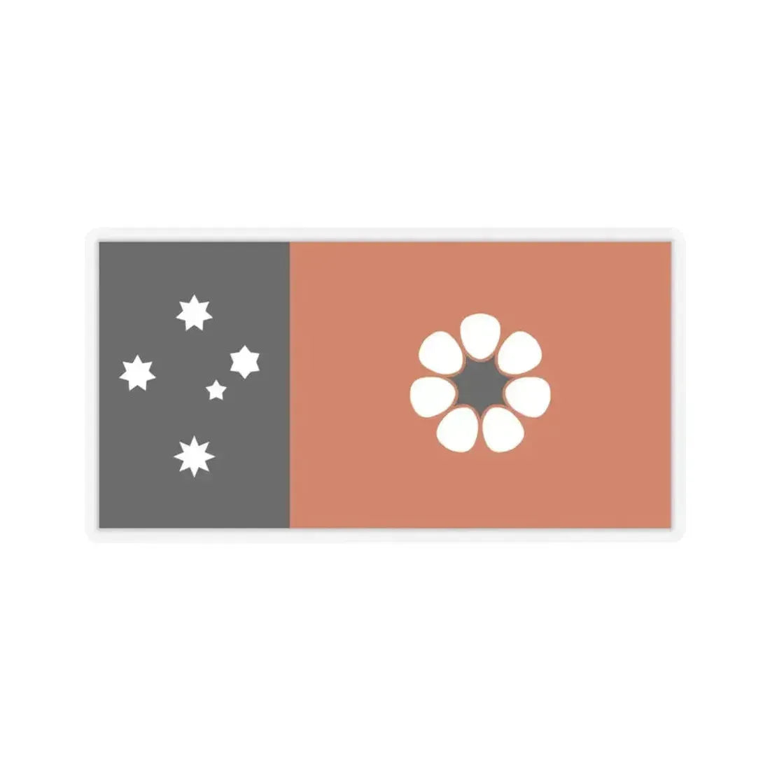 Flag of the Northern Territory Australia - STICKER Vinyl Kiss-Cut Decal 4 Inch Transparent - The Sticker Space