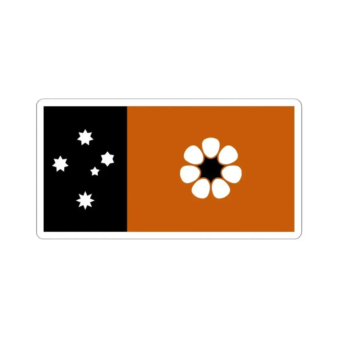 Flag of the Northern Territory Australia - STICKER Vinyl Kiss-Cut Decal 4 Inch White - The Sticker Space