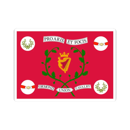 Flag of the Ormond Union Cavalry (Ireland) STICKER Vinyl Kiss-Cut Decal 2 Inch White - The Sticker Space
