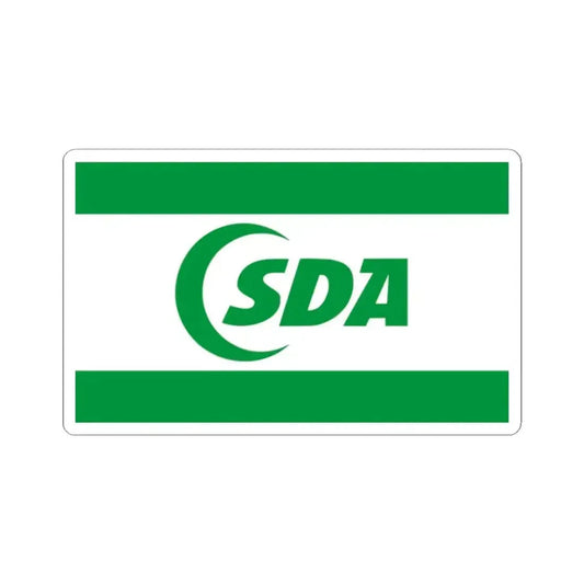 Flag of the Party of Democratic Action 1996 (Bosnia and Herzegovina) STICKER Vinyl Kiss-Cut Decal 2 Inch White - The Sticker Space