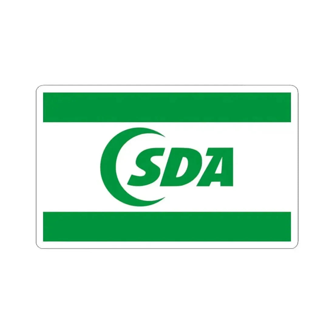 Flag of the Party of Democratic Action 1996 (Bosnia and Herzegovina) STICKER Vinyl Kiss-Cut Decal 3 Inch White - The Sticker Space