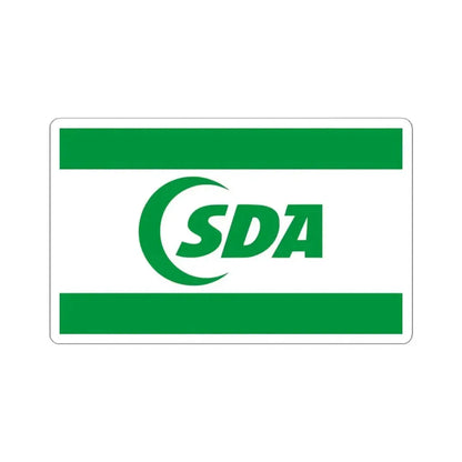 Flag of the Party of Democratic Action 1996 (Bosnia and Herzegovina) STICKER Vinyl Kiss-Cut Decal 4 Inch White - The Sticker Space