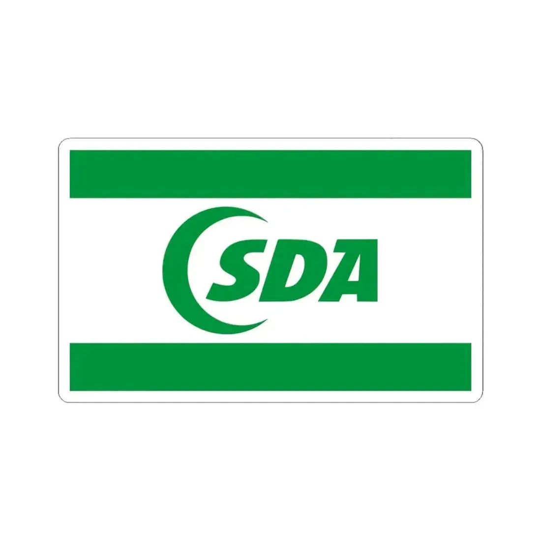 Flag of the Party of Democratic Action 1996 (Bosnia and Herzegovina) STICKER Vinyl Kiss-Cut Decal 6 Inch White - The Sticker Space