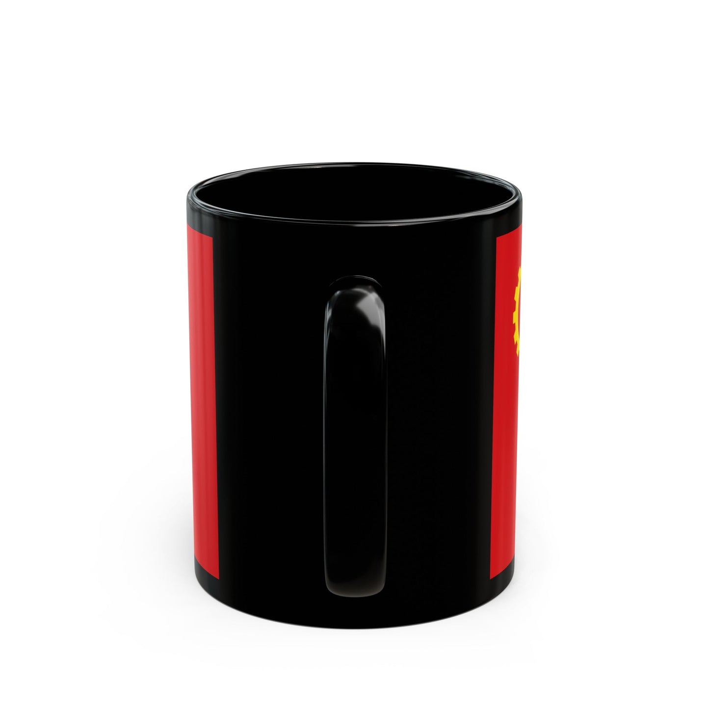 Flag of the People's Democratic Party of Afghanistan - Black Coffee Mug-The Sticker Space