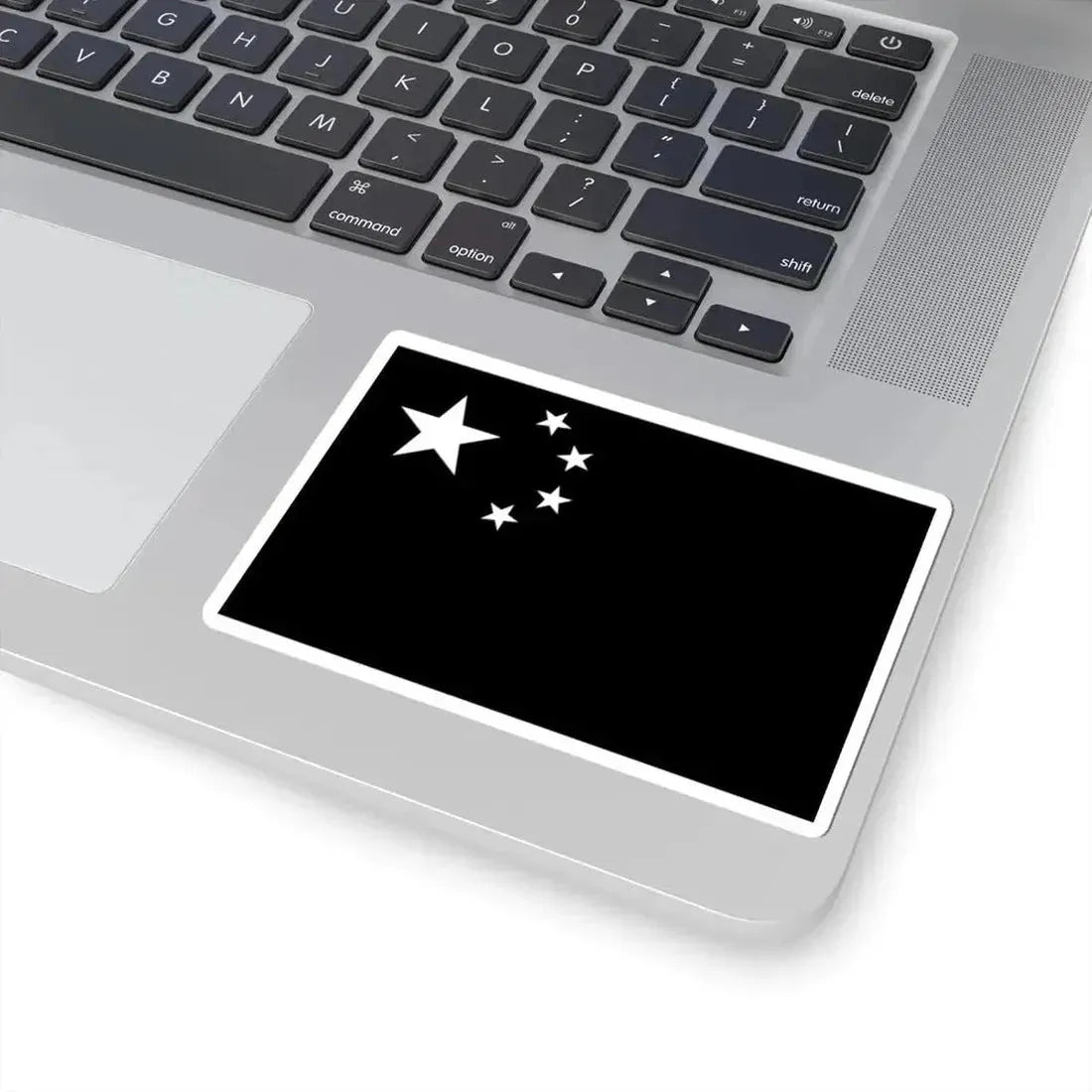 Flag of the Peoples Republic of China black and white variant 1 (China) STICKER Vinyl Kiss-Cut Decal - The Sticker Space