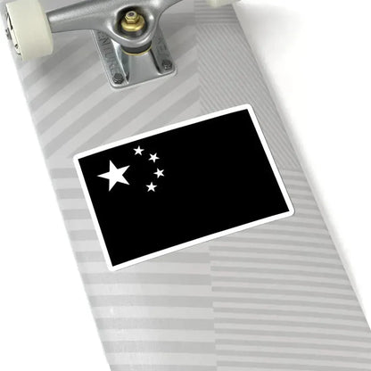 Flag of the Peoples Republic of China black and white variant 1 (China) STICKER Vinyl Kiss-Cut Decal - The Sticker Space