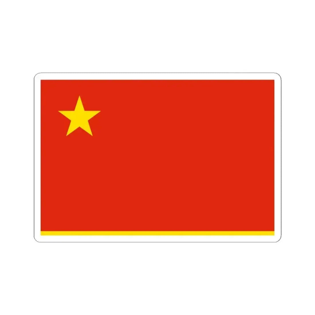 Flag of the Peoples Republic of China Fallout (China) STICKER Vinyl Kiss-Cut Decal 6 Inch White - The Sticker Space