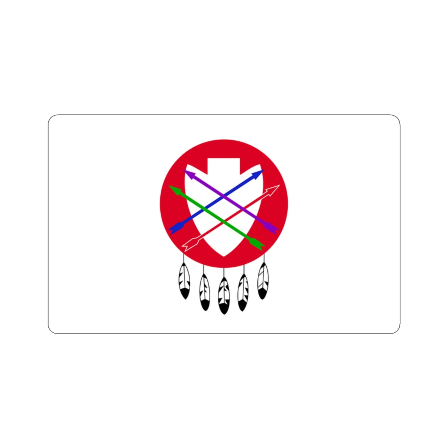 Flag of the Peoria Indian Tribe of Oklahoma STICKER Vinyl Die-Cut Decal-2 Inch-The Sticker Space