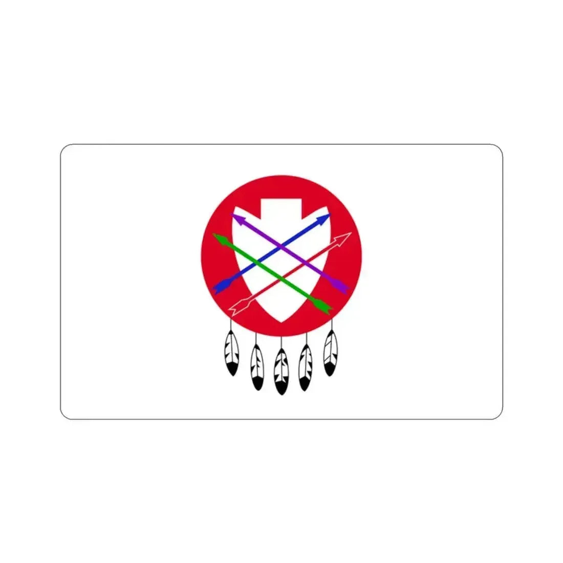 Flag of the Peoria Indian Tribe of Oklahoma STICKER Vinyl Die-Cut Decal 2 Inch - The Sticker Space