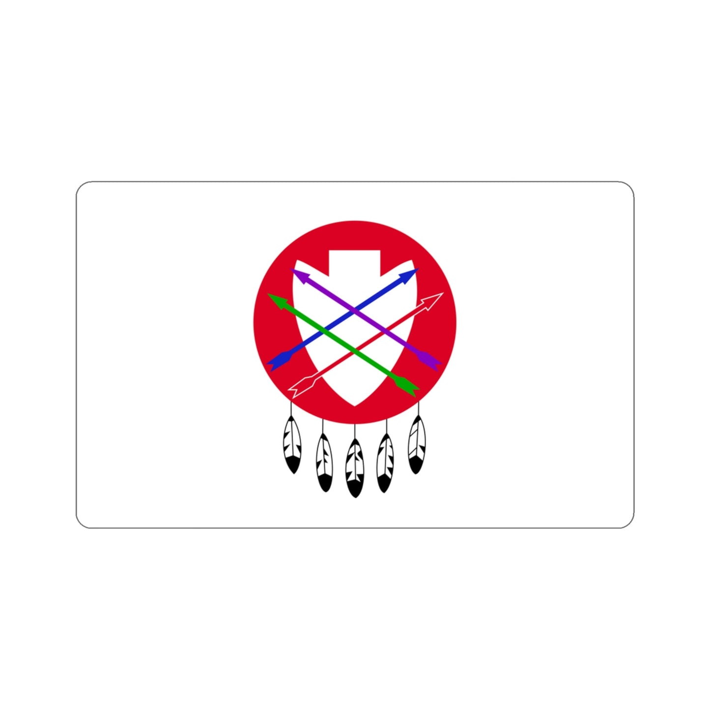 Flag of the Peoria Indian Tribe of Oklahoma STICKER Vinyl Die-Cut Decal-3 Inch-The Sticker Space