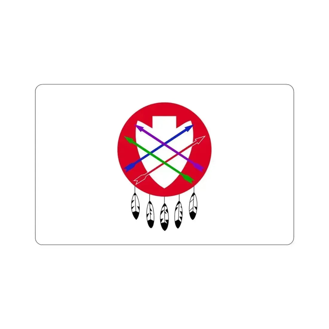 Flag of the Peoria Indian Tribe of Oklahoma STICKER Vinyl Die-Cut Decal 4 Inch - The Sticker Space