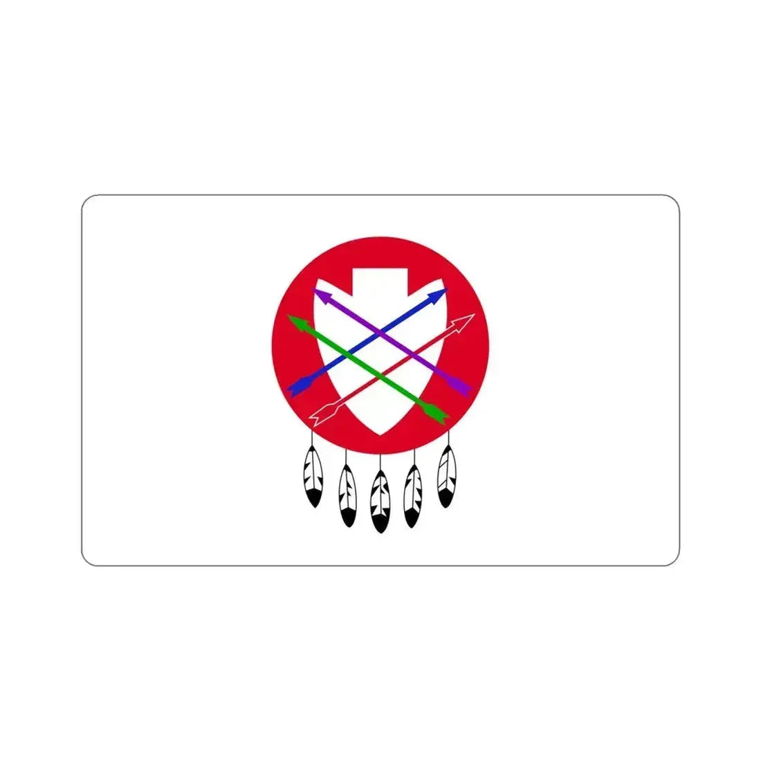 Flag of the Peoria Indian Tribe of Oklahoma STICKER Vinyl Die-Cut Decal 5 Inch - The Sticker Space