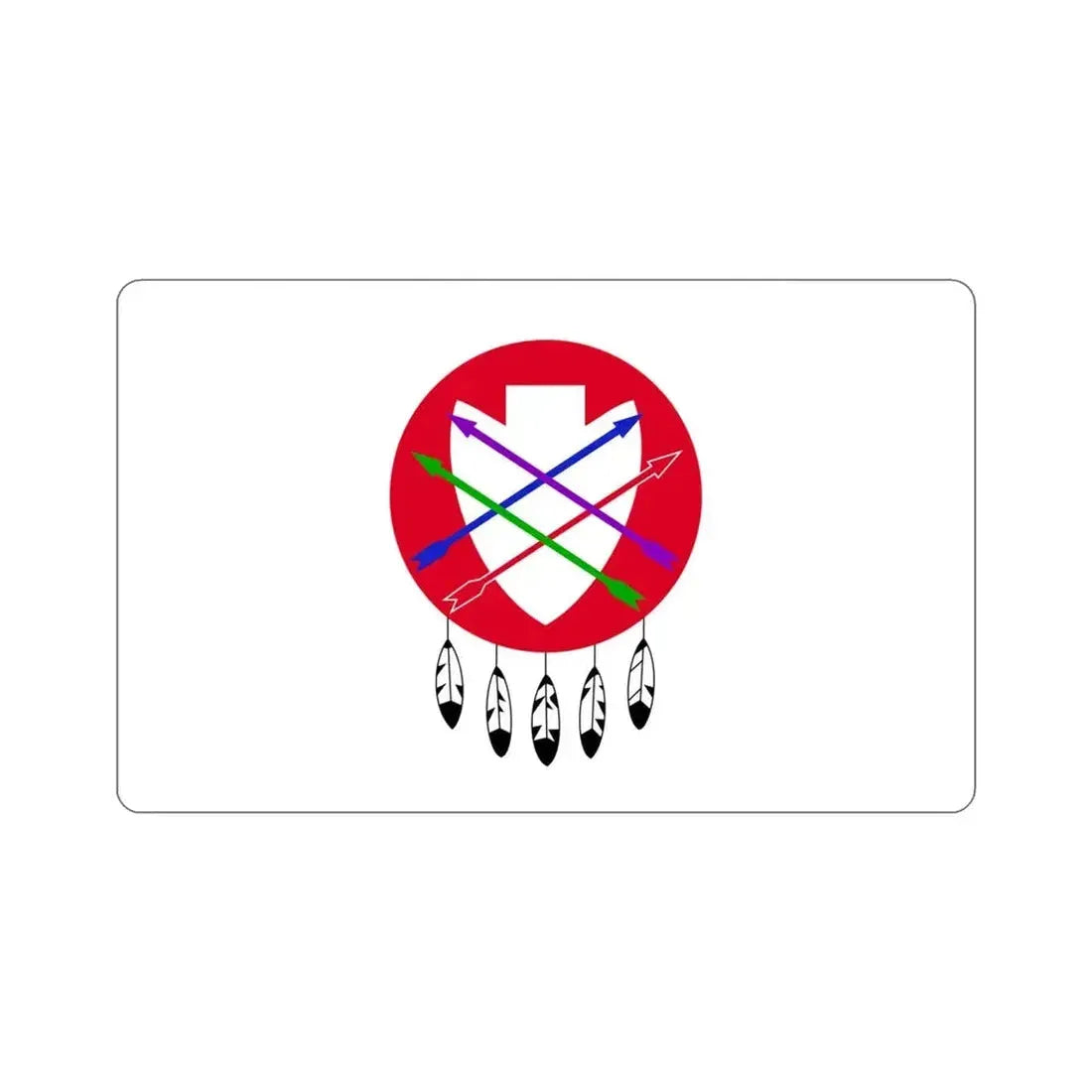 Flag of the Peoria Indian Tribe of Oklahoma STICKER Vinyl Die-Cut Decal - The Sticker Space
