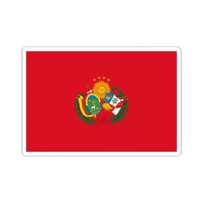 Flag of the Peru-Bolivian Confederation (Bolivia) STICKER Vinyl Kiss-Cut Decal 2 Inch White - The Sticker Space