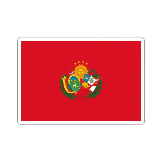 Flag of the Peru-Bolivian Confederation (Bolivia) STICKER Vinyl Kiss-Cut Decal 2 Inch White - The Sticker Space