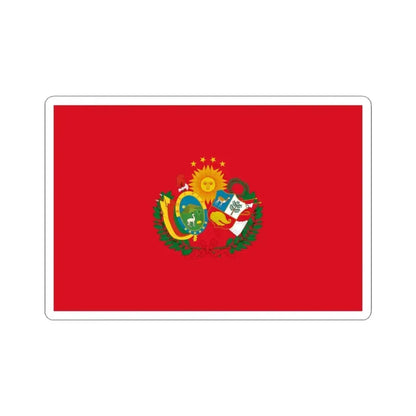 Flag of the Peru-Bolivian Confederation (Bolivia) STICKER Vinyl Kiss-Cut Decal 3 Inch White - The Sticker Space