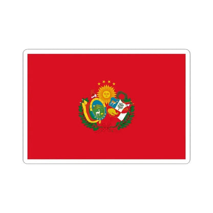 Flag of the Peru-Bolivian Confederation (Bolivia) STICKER Vinyl Kiss-Cut Decal 4 Inch White - The Sticker Space