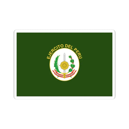 Flag of the Peruvian Army (Peru) STICKER Vinyl Kiss-Cut Decal 6 Inch White - The Sticker Space