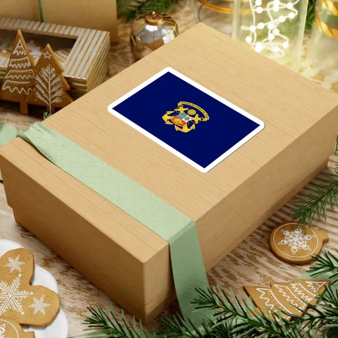 Flag of the Peruvian Navy (Peru) STICKER Vinyl Kiss-Cut Decal - The Sticker Space