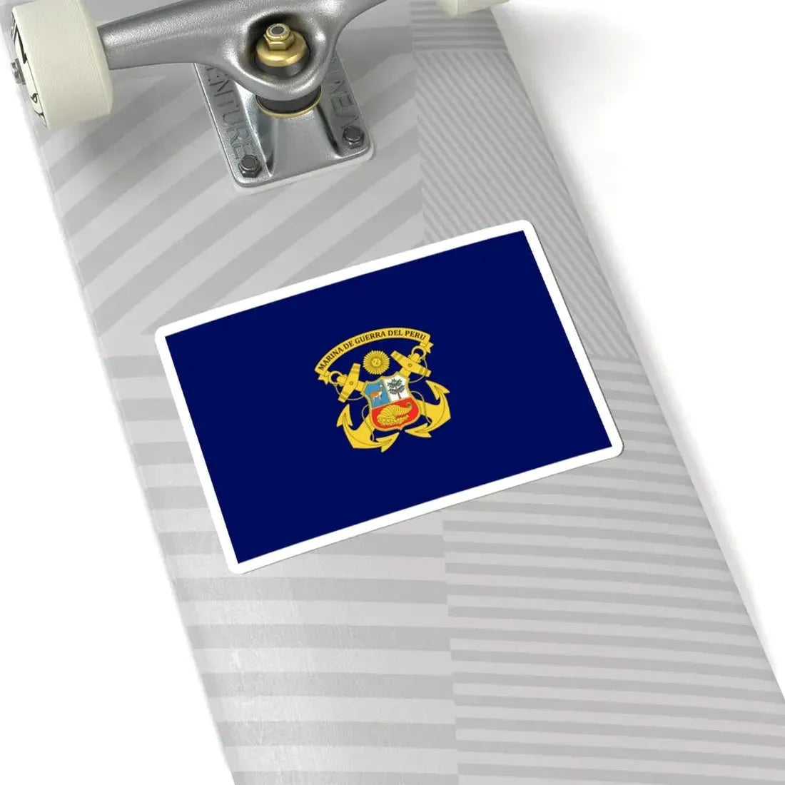 Flag of the Peruvian Navy (Peru) STICKER Vinyl Kiss-Cut Decal - The Sticker Space