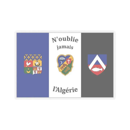 Flag of The Pied Noir - STICKER Vinyl Kiss-Cut Decal 3 Inch Transparent - The Sticker Space