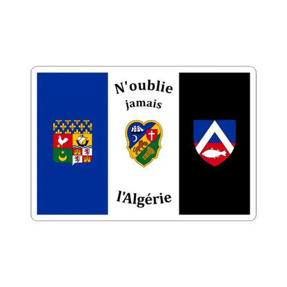 Flag of The Pied Noir - STICKER Vinyl Kiss-Cut Decal 3 Inch White - The Sticker Space