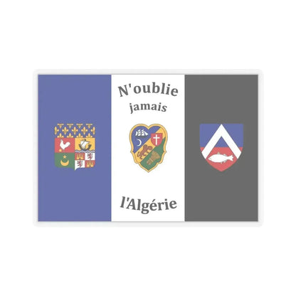 Flag of The Pied Noir - STICKER Vinyl Kiss-Cut Decal 6 Inch Transparent - The Sticker Space