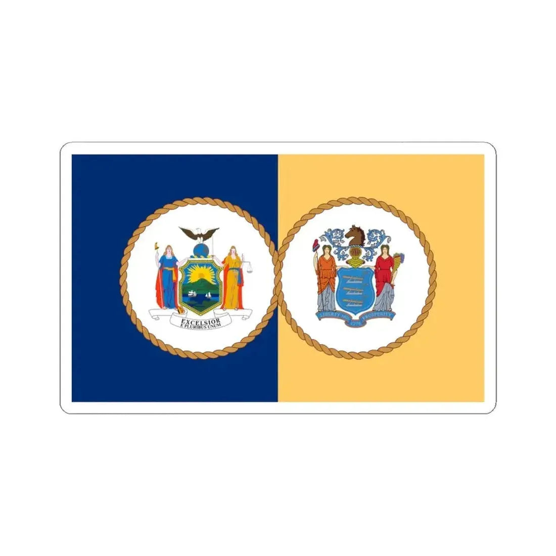 Flag of the Port Authority of New York and New Jersey (United States) STICKER Vinyl Kiss-Cut Decal 4 Inch White - The Sticker Space