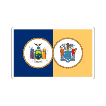 Flag of the Port Authority of New York and New Jersey (United States) STICKER Vinyl Kiss-Cut Decal 4 Inch White - The Sticker Space