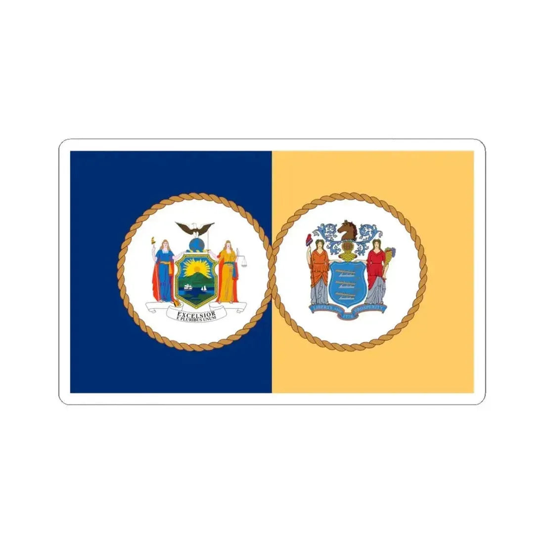 Flag of the Port Authority of New York and New Jersey (United States) STICKER Vinyl Kiss-Cut Decal 6 Inch White - The Sticker Space