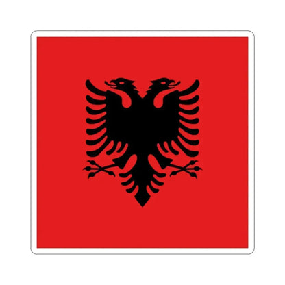 Flag of the President of Albania 1992-2002 (Albania) STICKER Vinyl Kiss-Cut Decal 2 Inch White - The Sticker Space