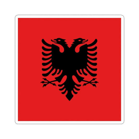 Flag of the President of Albania 1992-2002 (Albania) STICKER Vinyl Kiss-Cut Decal 2 Inch White - The Sticker Space