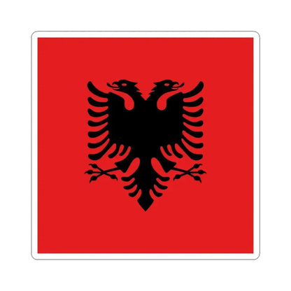 Flag of the President of Albania 1992-2002 (Albania) STICKER Vinyl Kiss-Cut Decal 3 Inch White - The Sticker Space