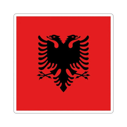 Flag of the President of Albania 1992-2002 (Albania) STICKER Vinyl Kiss-Cut Decal 4 Inch White - The Sticker Space