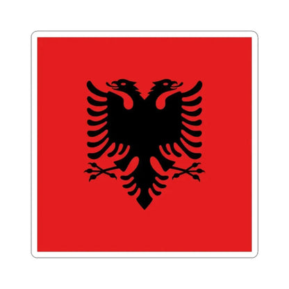 Flag of the President of Albania 1992-2002 (Albania) STICKER Vinyl Kiss-Cut Decal 6 Inch White - The Sticker Space