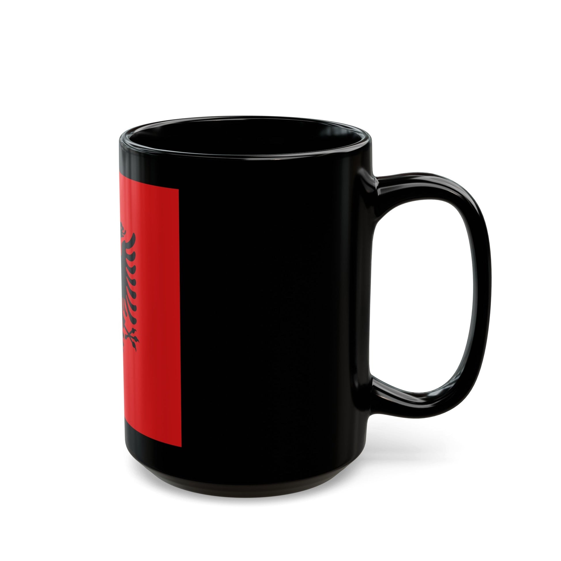 Flag of the President of Albania 1992 to 2002 - Black Coffee Mug-The Sticker Space