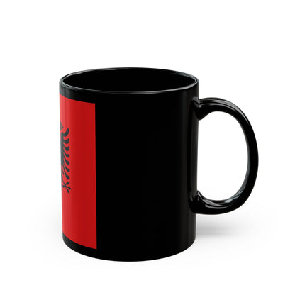 Flag of the President of Albania 1992 to 2002 - Black Coffee Mug-The Sticker Space